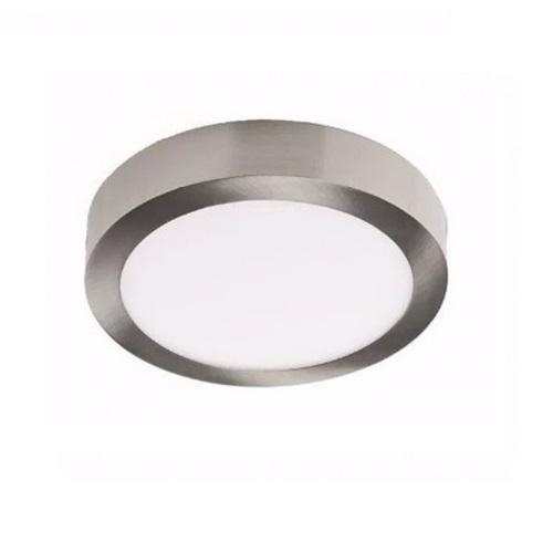 Plafón de led 18w 3000K redondo niquel 23cm